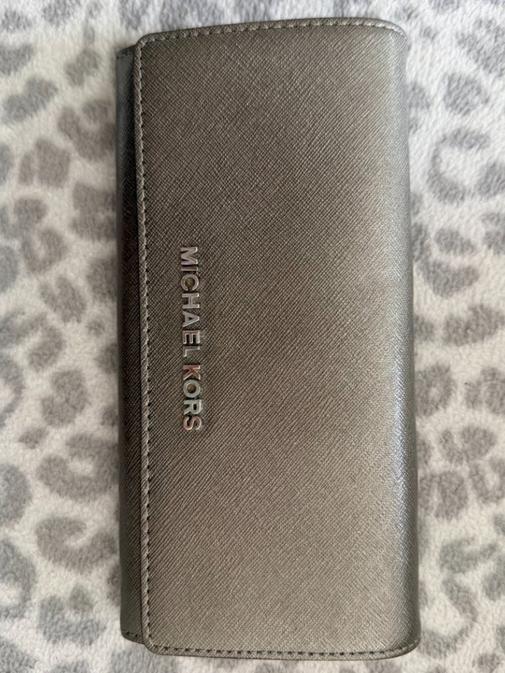 Michael Kors Gray Metallic Wallet